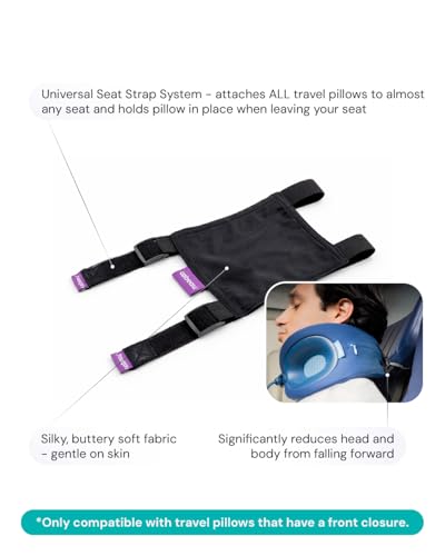 Image of Cabeau Universal Neck Pillow Seat Strap System - Head Hold S3 Attaches Most Neck Pillows to Airplane Seats and car Seats.