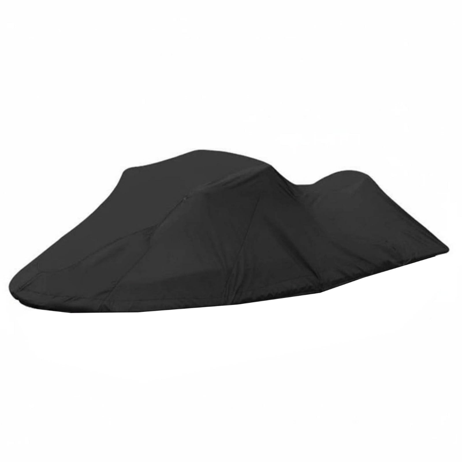 Qianly Bootsabdeckung Wasserdicht Boot Plane Persenning Schutzhülle aus 420D Oxford mit Elastischem Rand Und Gurtbefestigung Eng Anliegend bei Wind Fahrt für, M 106-115"/269-292cm L3.65m×W2.4m