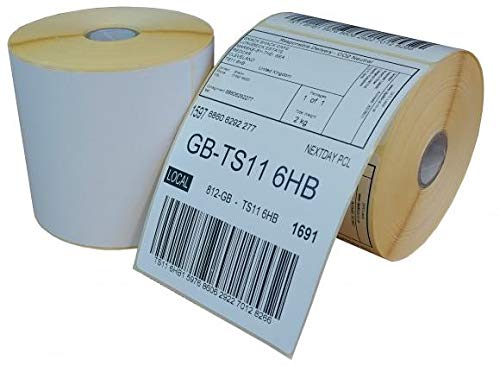 Primatel Direct Thermal Labels 4 Rolls (500 per roll) White 100mm x 150mm (6" by 4") for Zebra, Toshiba, Citizen, Eltron and Orion Printers
