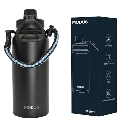 Garrafa Térmica Esportiva De Aço Inoxidável Com Isolamento A Vácuo De 1000ML (Preto)