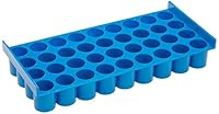 neoLab Polycarbonat LaboBox-System, Gestell für Fläschchen bis 15 mm, 4 x 9 Plätze, Blau, 164mm x 76mm x 28mm
