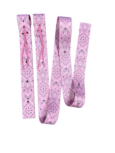 light pink bandana cinch strap set off billet and Latigo strap