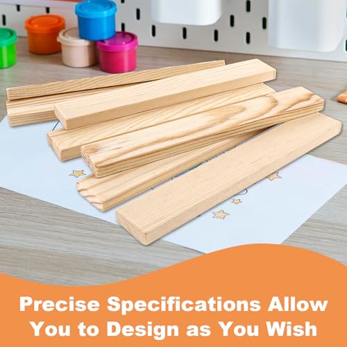 YAYODS 30 Stück Holzklötzchen zum Basteln - 20 x 3 x 1 cm Holzleisten Holzstäbe - Holzklötze Klötzchen Natur - Holzlatten Bastelklötzchen - Klötzchenmann Kantholz für DIY Projekte, Deko, Modelbau