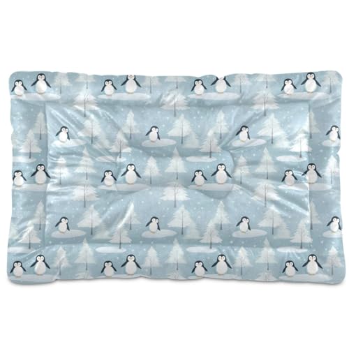 Cute Penguin Dog Bed Cat Bed Soft Comfortable Pet Bed Non-Slip Calming Kennel Pad for Small Medium Large Dogs Cats A113004