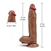 Nabini 12 inch Liquid Silicone Dildo - Lifelike Huge Dong - Strong Suction Cup - Realistic and Extremely Soft Adult Toy - 100% Waterproof Big Size Adult Sex Toy