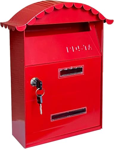 Kippen 10006PR - Buzón Modelo Glory de Color Rojo. Dimensiones: 350x250x100mm.