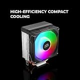 Mars Gaming MCPU-X2, Chłodzenie CPU 150W TDP, 2x Heatpipe, Wentylator PWM FDB, Podświetlenie FRGB, Kompaktowy design SFF/Mini-ITX, Aluminiowe żeberka, Chłodzenie PC kompatybilne z Intel i AMD, Czarny