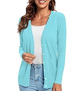 Urban CoCo Women's Long Sleeve Button Down Basic Cardigan Sweater
