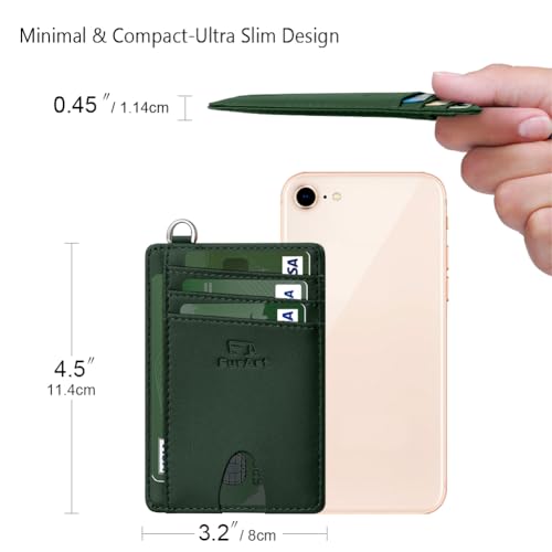 Image of FurArt Slim Minimalist Wallet RFID Credit Card Holder for Men | slim minimalist compact rfid id window thin
