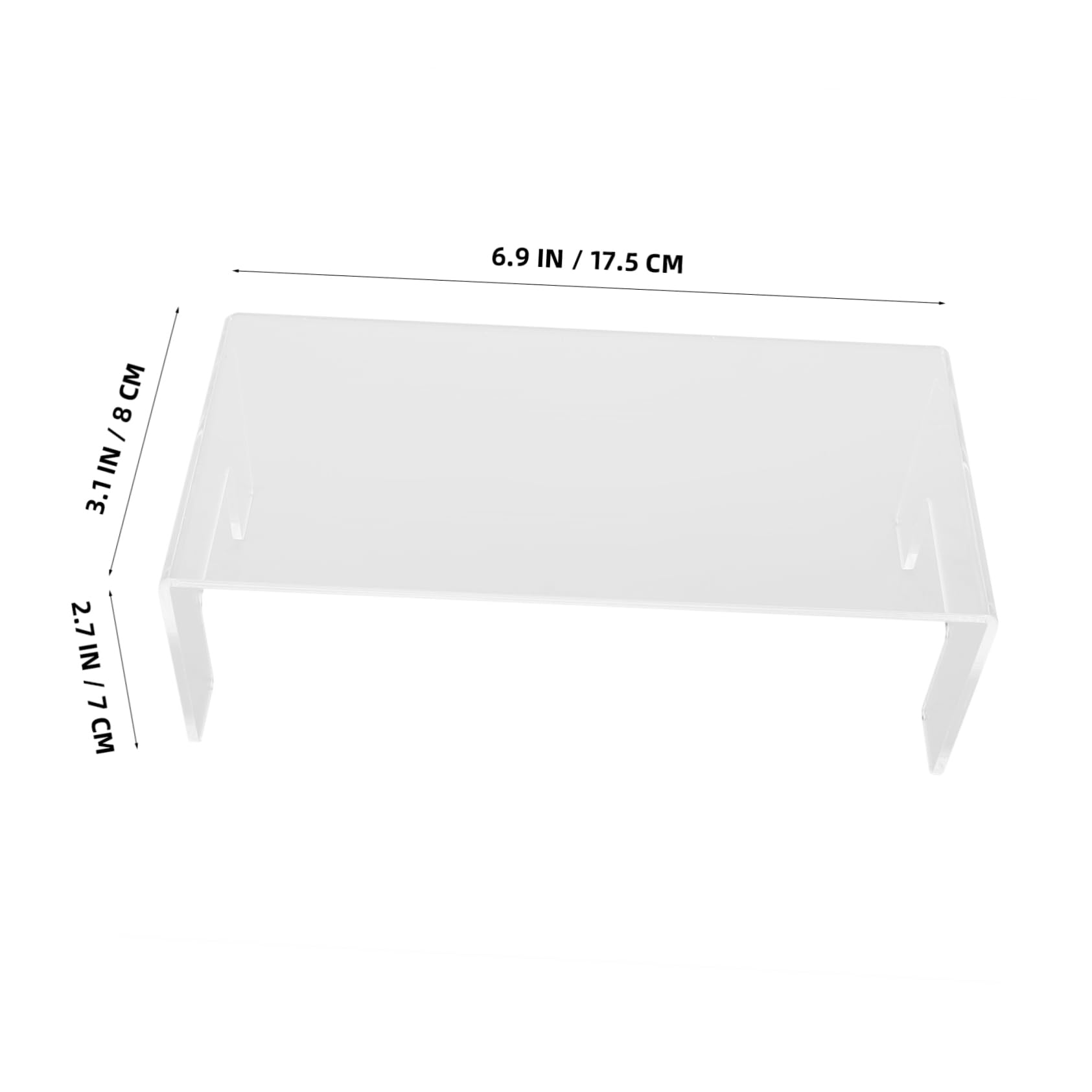 Cabilock 2Pcs Clear Display Stand U Shaped Risers for Figures Cupcakes Versatile Display Shelf Stand for Home Store Use