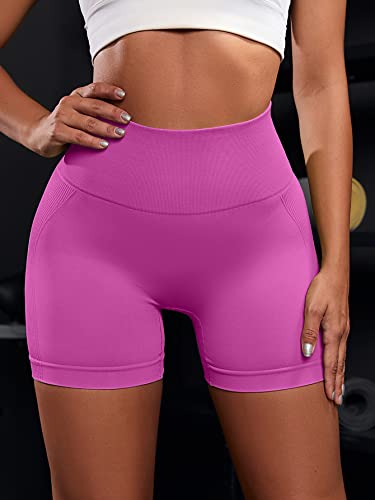 Ovesport 3 Piece Workout Shorts For Women Seamless Scrunch Butt Lifting High Waisted Yoga Gym Booty Running Short Pants #TOP1