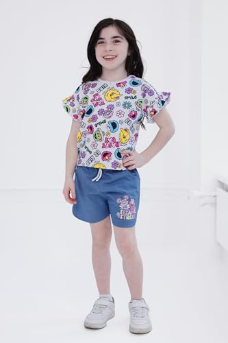Image of Sesame Street Girls' 2-Piece T-Shirt and Shorts Set for Baby & Kids
