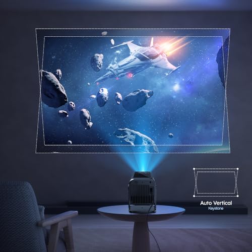 Image of PLAY New Victory AVI Native 1080P 4K Smart Projector, Android 13, Auto Focus, Keystone, High Brightness, 270 Rotation, WiFi, Bluetooth, ARC, Netflix, Prime Video, Crystal Clear Image