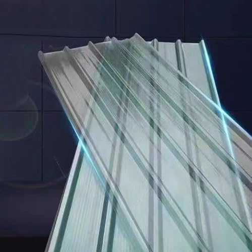 Pannelli Tetto Trasparente da 1 Pezzi,Lastre di Ricambio Resistente ai Raggi Uv,Trasparente Fogli Pretagliati di Vetroresina,Pannelli Tetto Ondulata Facile Piegare e Tagliare (0.9x1.2m/35x47in)