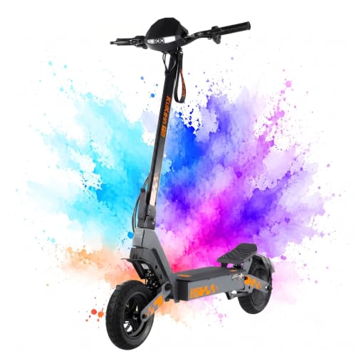 KuKirin G2 Electric Scooter for Adults Long Range Foldable E Scooter 55km Range 10-Inch Off-Road Tyres Dual Suspension Dual Brakes Touch Display IPX4 Water Resistant EN17128