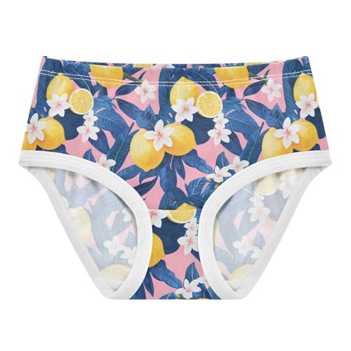Girls Underwear Soft Cotton Lemon Flower Kids Panties in Sizes 2/3t, 4t, 5t, 6 and 8