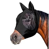 Horse Mask, Horse Accessories, Horse Fly Mask, Protective Net Hood with Ears Cover for Horses Eye Cover Pet Outdoor Sports Equestrian Horse Wear Fly Masks