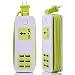 6 USB Power Strip, Portable Travel Charger With Switch, 1 Universal Outlet 5FT Power Supply Cord With Category A Plug 6 USB 2.1AMP 1AMP 21W Output Support 4 Devices Simultaneously (Green)