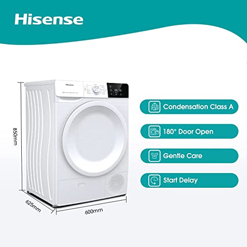 Hisense DCGE801 60cm Freestanding 8 KG Front Load Condenser Tumble