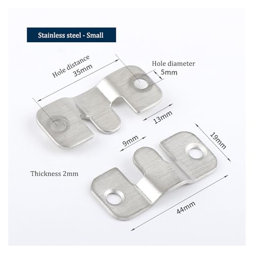 Image of CHATROOM 1pcs 44 * 19 Mm 54 * 30 Mm Stainless Steel Hook Buckles Hanger Hanging Connecting Photo Frame Picture Mirror Wall Hang Hardware(44 * 19mm)