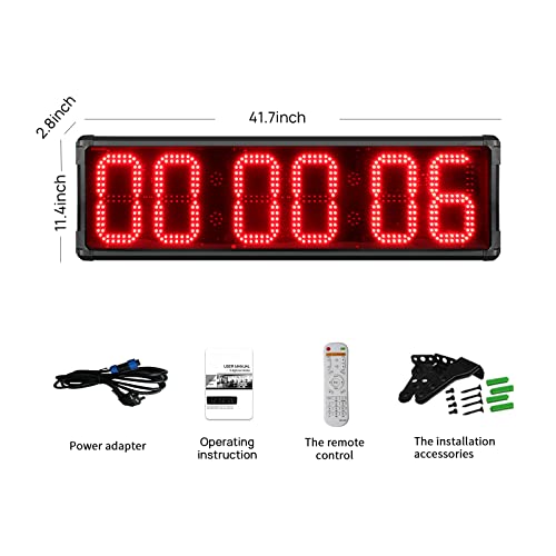 Cronómetro digital impermeable para exteriores YZ de 8 pulgadas, con pantalla grande LED, de una o dos caras, para eventos deportivos, gimnasios y maratones, con control remoto (de una cara) miniatura 3