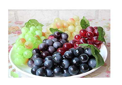 Uva Artificiale Decorativa - 2 Pezzi Con Viti E Foglie, Realistica Per Feste, Fotografia E Home Decor - Foto 8