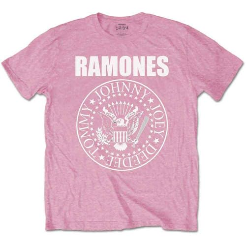 Ramones Kids T Shirt Presidential Seal Band Logo Official Pink Ages 3-14yrs XX-Large 13/14 Yrs