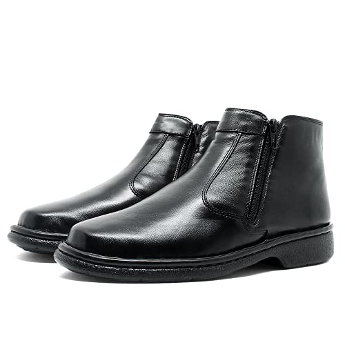 Bota Masculina Conforto Social Em Couro Legítimo 352 (Preto, BR, Adulto, Numérico, 40)