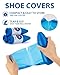 Shoe Covers Disposable Non-Slip, Waterproof Boot Covers with Compact Roll for Easy Storage, 100 Pack Plastic Shoe Covers for Indoor Use, Home Cleaning,Visting, One Size Fits Most