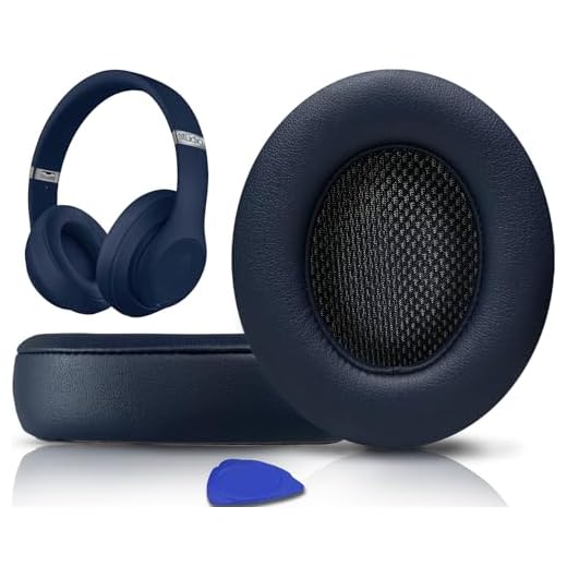 SoloWIT® Professionella Ersättningskuddar öronkuddar för Beats Studio 2.0 & 3 Wireless Wired OVER-EAR-hörlurar med mjukt proteinläder, brusisolering minnesskum