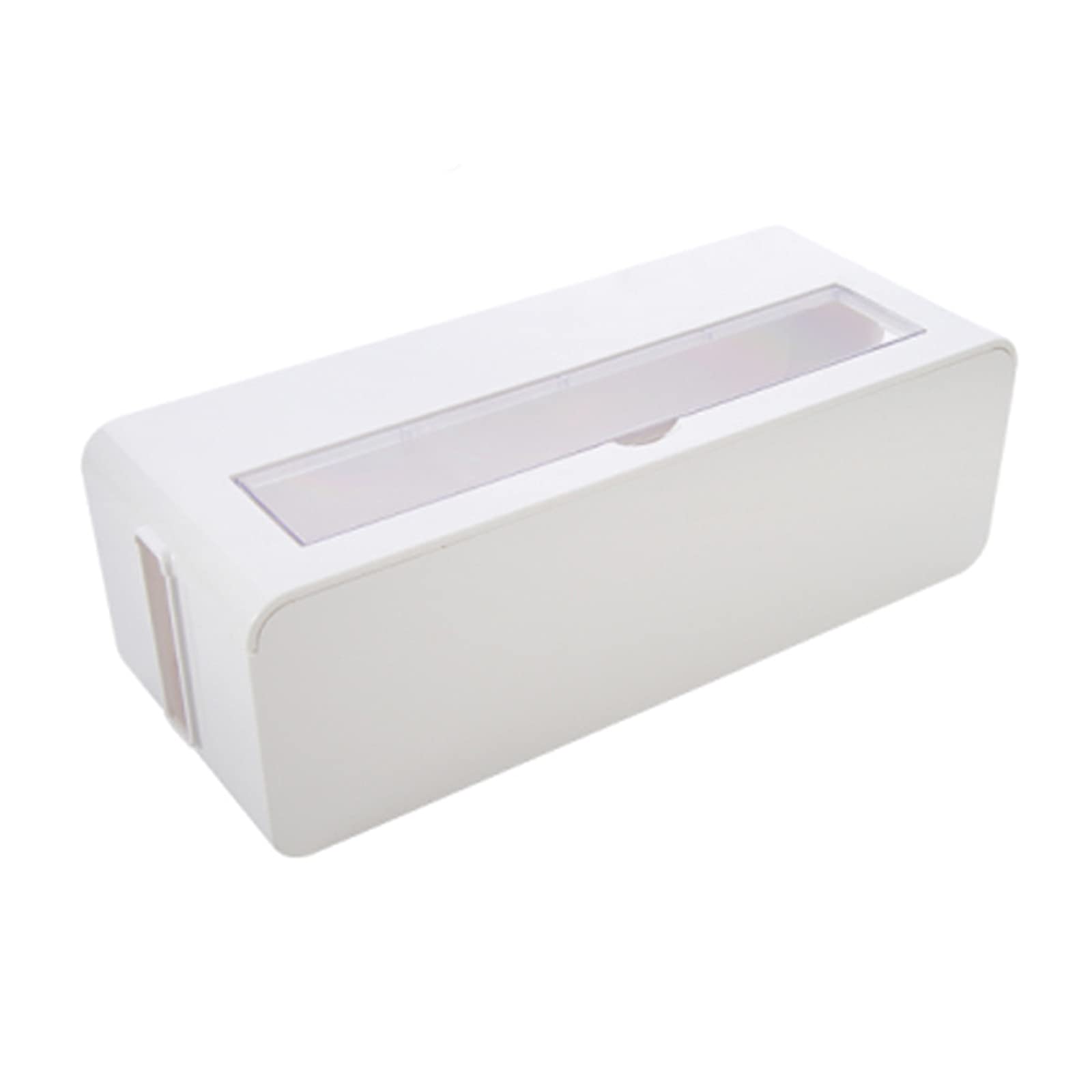 Cable Organizer Box متعددة الوظائف سلك الطاقة تخزين مربع المنزل مكتب إدارة كابل الحلول شرائط السلطة أو حماة تصاعد مع كوة شفافة Cable Management Box (Color : White, Size : Small)