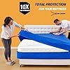 Mattress Bags for Moving, BETU Mattress Protector Waterproof Mattress Cover King Size Storage Bags with 8 Heavy-Duty Handles and Zipper for Bed Extra Thick Large Reusable (82"x79"x15" Blue)