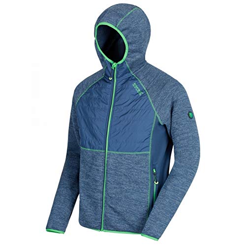 Chaqueta híbrida Regatta Rocknell forro polar hombre repelente al agua para abrigo exterior