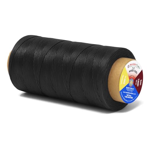 Mandala Crafts 0.8mm Black Waxed Thread