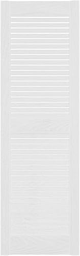 Miniatura 159 de Builders Edge 12 pulgadas de ancho x 48 pulgadas de alto, montante central superior de catedral estándar, persianas con listones abiertos, incluye