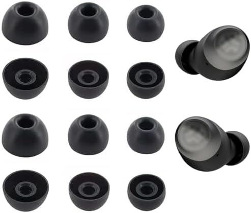 Eartips Compatible with JLab Go Sport+ Earbuds, 6 Pairs S/M/L Sizes Soft Silicone Ear Tips Replacement Earbuds Tips, Compatible with JLab Go Air Pop+ Epic Air Sport ANC 6 Pairs Black image 3