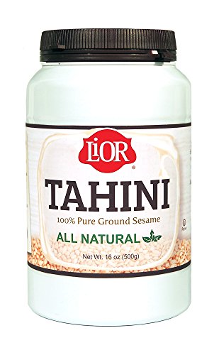 LiOR All Natural Tahini | 100% Pure Stone Ground Sesame | Best for Hummus, Dressings, Sauce | Single-Sourced Ethiopian Origin | Vegan | Paleo | Kosher | 16oz Jar