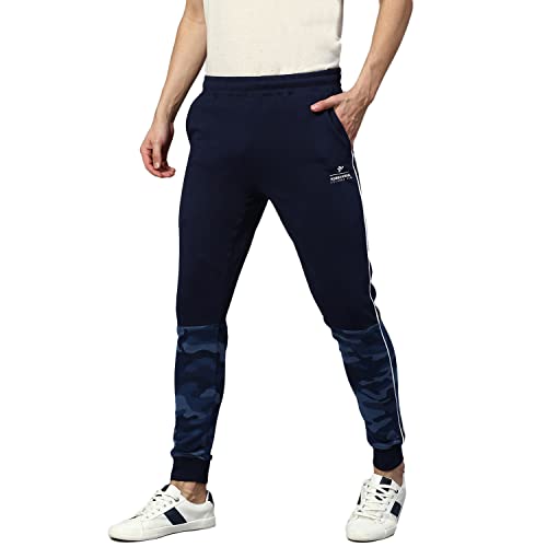 Image of Hubberholme Men's Cotton Slim Fit Camouflage Joggers - Athleisure Track Pant with Drawstring Elastic Waistband for Jogging, Gym, Sports & Dailywear