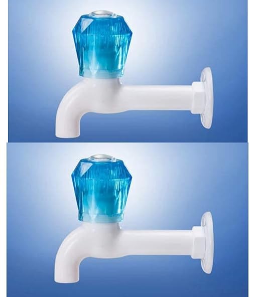 Imaashi Heavy Duty Crystal Plastic Water Tap/Long Body Plastic Bib Cock/Routing Tap/Washing Area/Kitchen Sink Tap/Bathroom Bibcock for Hot & Cold Water/Basin Cock (Pack of 2) (B0D32NLGB6) Amazon Price History, Amazon Price Tracker