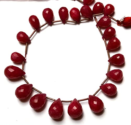 Perles de rubis briolettes naturelles pour créer vos bijoux de soirée élégants