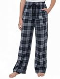 PATPAT Girls Plaid Pajama Pants Kids Soft Elastic Waist Lounge Bottoms with Pockets Casual Sleepwear Black...