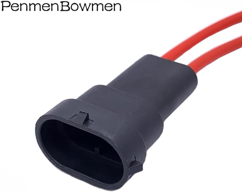 Boicus Wiring Connecting Terminals - 2Pin 12124819 For Delphi Auto Sealed Waterproof Electronic Connector Wire Harness Fog Lamp Light Socket H11 H8 H9 Xenon Plug - (Color: 2P Male, Package: 10 Pcs)
