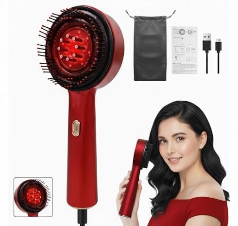 Image of Premium Head Scalp Electric Massager 2 in 1 Hair Oil Applicator Comb | IPX7 Waterproof Portable Massager Brush | Hair Growth & Stress Relief Scalp Care