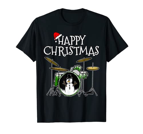 Batería de Navidad Batería Percusionista Músico Navidad 2022 Camiseta