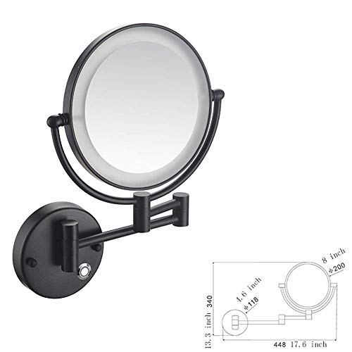 Miroir de maquillage mural pivotant pour une salle de bain moderne et épurée - 8