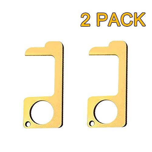ALFLASH 2 Pack Hand Brass Door Opener Closer Stylus Non Contact Door Opener and Closer Without Touching Keep Hand Clean