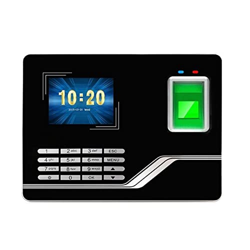 Control Horario Empleados, Sistema de asistencia Huella digital TCPIP USB Contraseña Access Control Office Time Reloj Recorder Empleado Dispositivo Máquina biométrica(Without RFID Card,Portuguese)