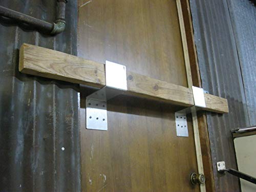 Security Door Reinforcement Drop Open Bar Holder Aluminum Barricade Lock Brackets 2 Pcs Fits 2x4 Boards 4