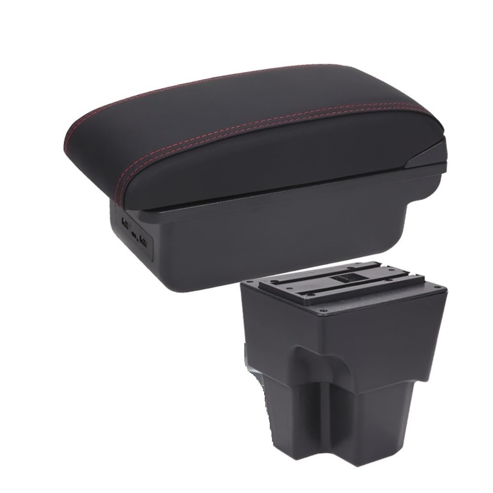 Yulegudi B1 Black Red 3Usb Car Armrests For Vw For T-Cross