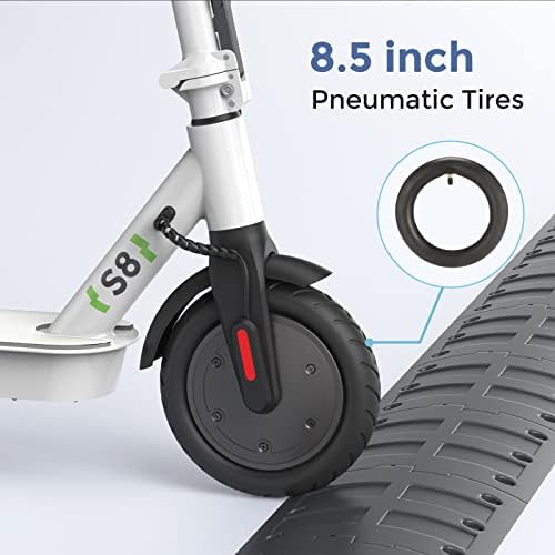 Electric Scooter Adults Fast 25km/h, isinwheel S8 Electric Scooter 15 Miles Long Range, Cruise Control, 5OOW Moter, 8.5 Tires, 7.5AH Battery, Dual Rear Suspensions Folding E-Scooter Adults